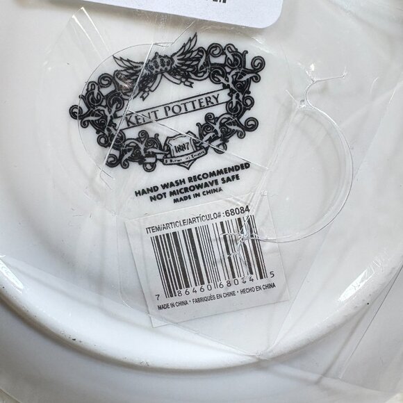 Kent Pottery Porcelain Silver White Stripe Holiday Chic Tea Cups & Saucers 4 PC - Picture 6 of 6